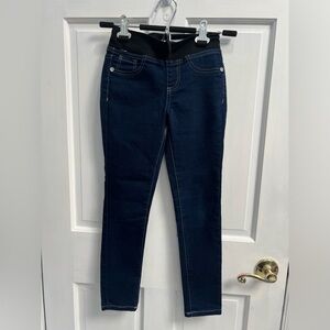 SQUEEZE Dark Wash Stretch Waistband Back Pockets Blue Jeans SZ 8 GIRLS Pre Loved